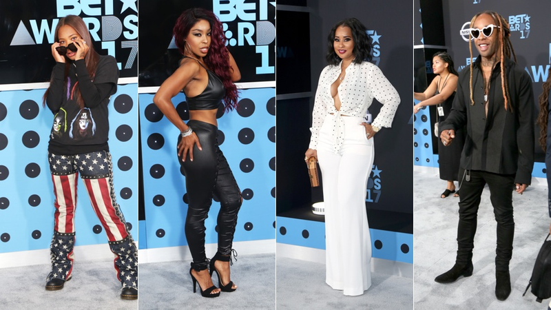 Illustration for article titled Denim, Diamonds, Leather, and Lace on the Glam, No-Rules BET Awards Red Carpet
